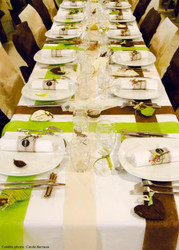 ruban large uni - nappes , surnappes, chemin table, et  serviettes - Loc'Vaisselle