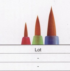 Taille des 3 pinceaux propos�e