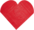 serviette coeur rouge
