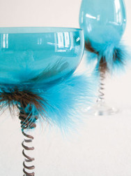 plume couleur - decors de table - Loc'Vaisselle