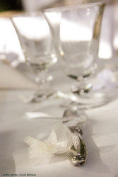 chemin de table organza blanc
