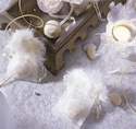 sachet organza et boa � drag�es