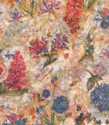 Papier de riz Japonais Th�me assortiment de fleurs DFT026   - Papier de riz Japonais - ART'PALETTE