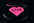 serviette coeur fushia