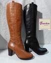 BOTTES cuir � talon REQINS ALICE