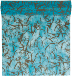 chemin de table turquoise