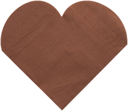 serviette coeur chocolat