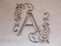 SERVIETTE BRODEE D'UN MONOGRAMME