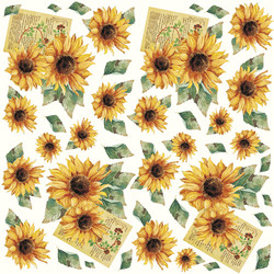 Papier de riz theme Tournesols DFT001 - Papier de riz Japonais - ART'PALETTE