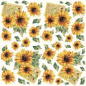 Papier de riz theme Tournesols DFT001