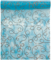 chemin d e table turquoise