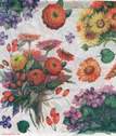 Papier de riz Japonais Th�me Zinnia Soucis DFT155