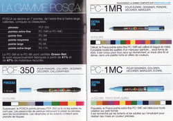 nuancier PCF- 350, PCF-1MR et PC-1MC