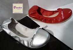 BALLERINES LES PETITES BOMBES ELLA VERNIE ROUGE OU ARGENT