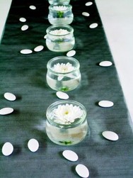 chemin de table organza noir