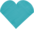 serviette coeur turquoise