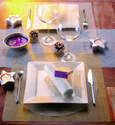 Chemin de table Tarlatane metallis� et couleur