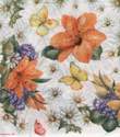 Papier de riz Japonais Th�me Fleurs et Papillons DFT158