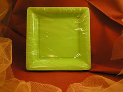 assiette carree 235 vert anis