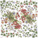 Papier de riz Japonais Th�me Lierre et Fleurs DFT145