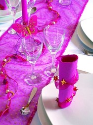 Chemin de table etoiles - nappes , surnappes, chemin table, et  serviettes - Loc'Vaisselle