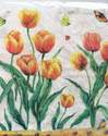 Papier de riz Japonais Th�me Tulipes et Papillons DFT051