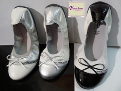 BALLERINES LES PETITES BOMBES CAPRICE BLANC-ARGENT