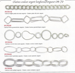 chaines � sautoir  couleur argent