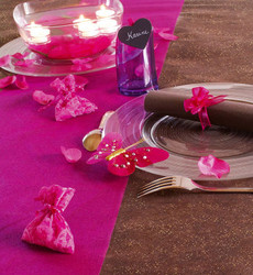 Chemin de table organza uni - nappes , surnappes, chemin table, et  serviettes - Loc'Vaisselle