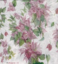 Papier de riz Japonais Th�me Bougainvillier DFT113 - Papier de riz Japonais - ART'PALETTE