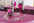 chemin de table organza fushia
