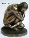 Bijoux argent et pierres fines - Statues homme couleur bronze - ZOE