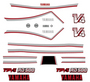 DECO / AUTOCOLLANTS DECALS STRIPES & EMBLEMS - AUTOCOLLANTS POUR YAMAHA  - MOTO KRISTEN