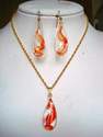 Parure "Murano" mandarine