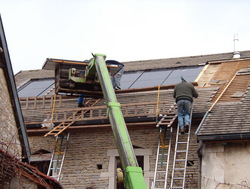 Pose des panneaux solaires