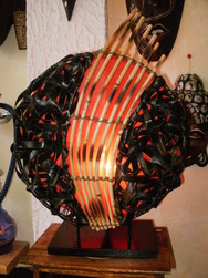 lampes rotin tissus - LAMPES - AFRI - K - DO