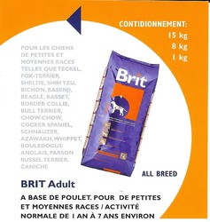 Alimentation chiens-Brit Adult - Alimentation Brit chien - MB DISTRIBUTION