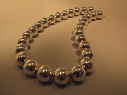 collier boules argent