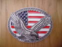 BOUCLE DE CEINTURE AIGLE DRAPEAU AMERICAIN