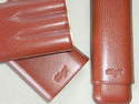 ETUI A CIGARES DAVIDOFF DOUBLE CORONA CUIR BRUN