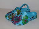 Sabot � fleurs turquoises