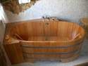 Baignoire en bois - Baignoire en bois massif de M�l�ze