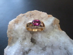 Tourmaline rose (1.15 carats) sur or bicolore - Bague or et Tourmaline en Vente - Bijouterie LECANU