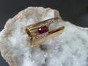 Bague or et Rubis en Vente