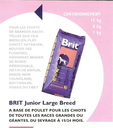 Alimentation chiens-Brit puppy grande race - Alimentation Brit chien - MB DISTRIBUTION