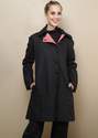 Trench noir doubl� - toile de coton bio - Kamakala