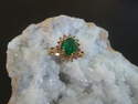 Emeraude de Colombie et entourage diamants