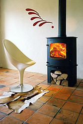 Charnwood Cove 2 b�cher noir - Les Po�les � bois traditionnel - CHEMINEES VARET