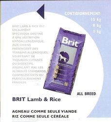 Alimentation chiens-Brit Lamb &amp; Rice - Alimentation Brit chien - MB DISTRIBUTION
