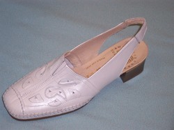 Mocassins blanc talon ouvert